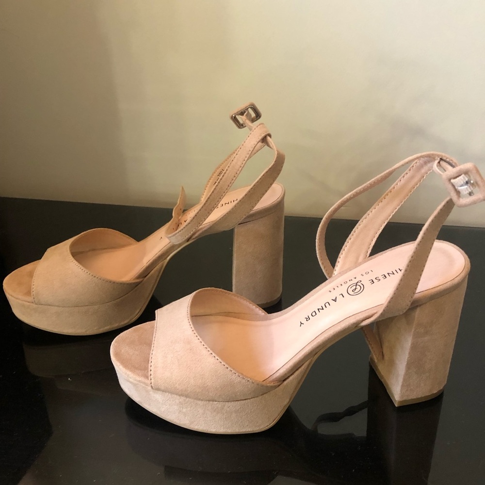 Chinese laundry nude platform heels